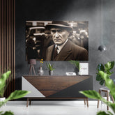 Ataturk Brushed Aluminum Dibond Wall Art.